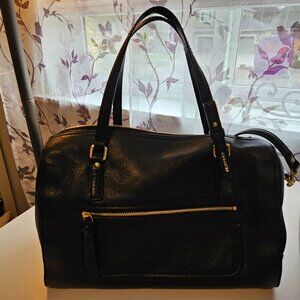Coach Black Leather Medium Bag